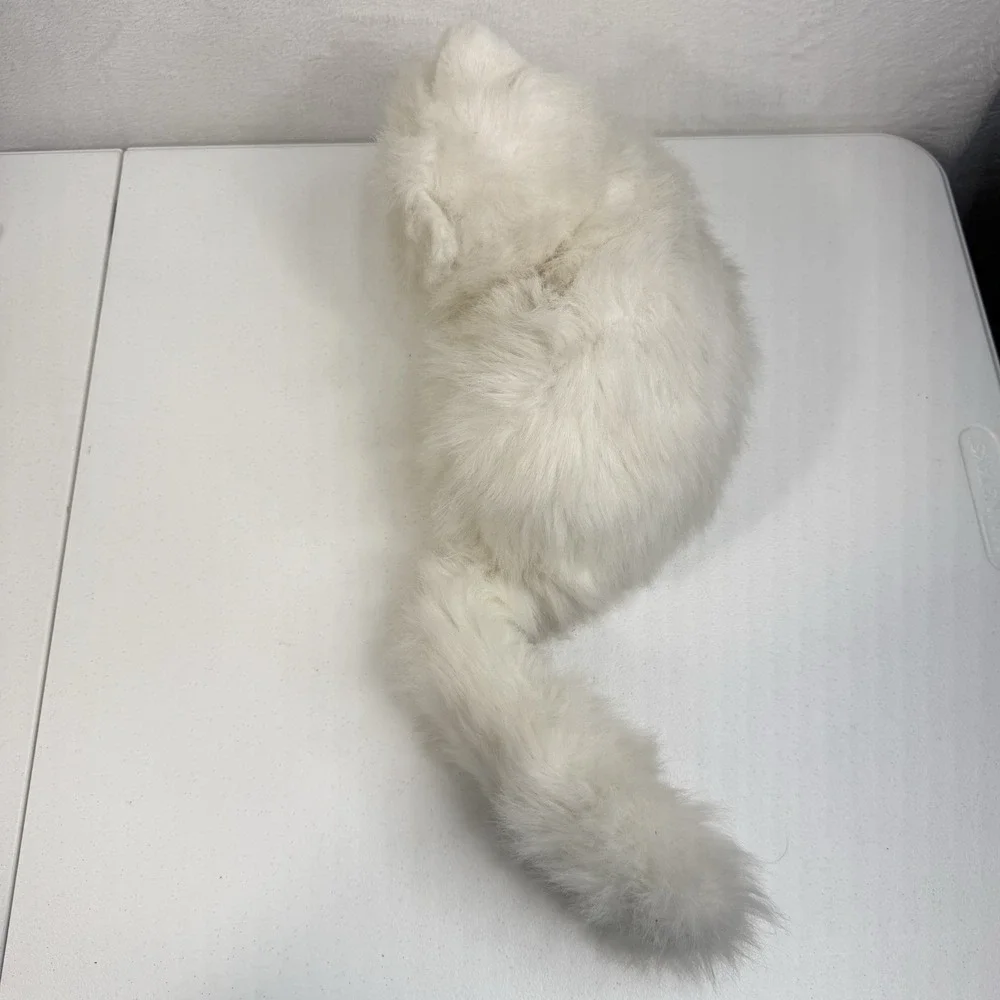 Vtg‎ Persian Green Eye Kitty Cat White Plush Fluffy Stuffed Russ Berrie Nikki